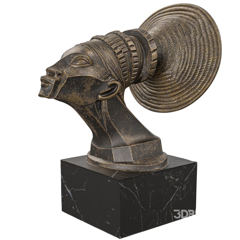 Antique Abstract Art Deco Trumpet Sculpture Image 4