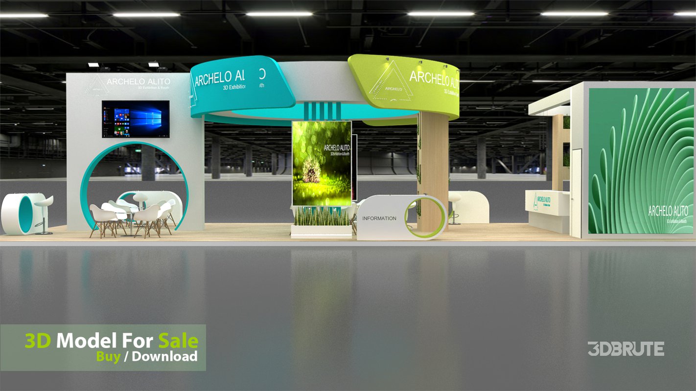 3D Stand Booth Model Image 3