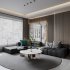Modern living room and dining room interior scene - Thumbnail 4