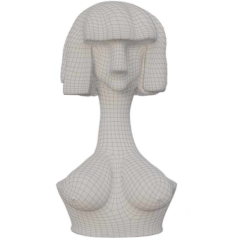 Ancient Stone Bust – Minimalist Female Figure Image 4