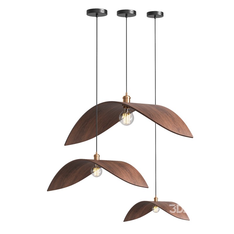 Japandi Wooden Pendant Light Image 2