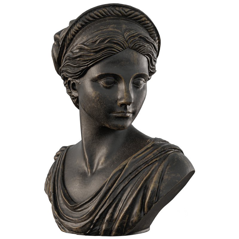 Neoclassical Female Bust with Braided Hair and Diadem Image 2