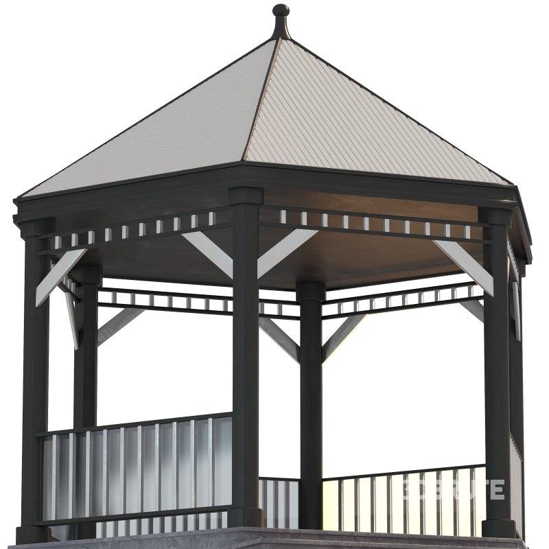 Modern Glass & Steel Gazebo Image 5