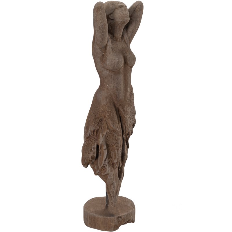 Wooden Woman Stand Statue Image 1