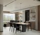 Modern living room and dining room interior scene - Thumbnail 1