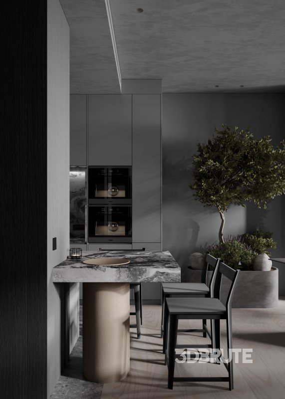 Modern living and dining room bedroom Image 3