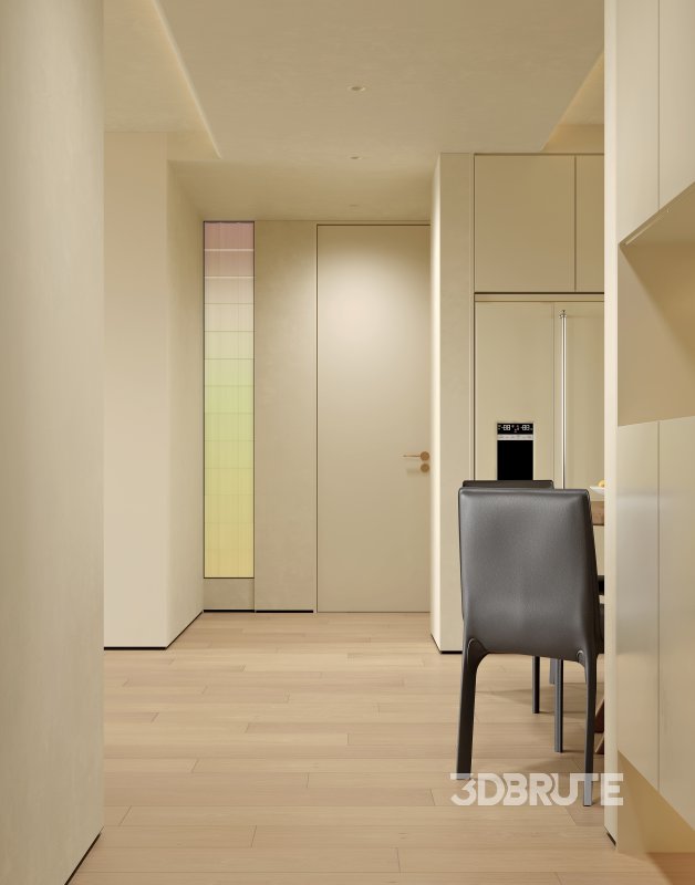 Modern living room and dining room interior scene Image 8