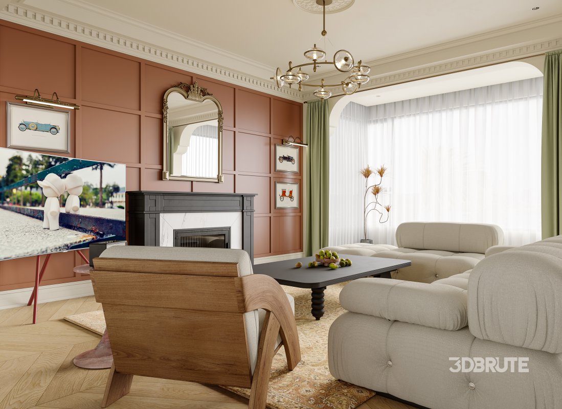 Eclectic living and dining room interior Image 2