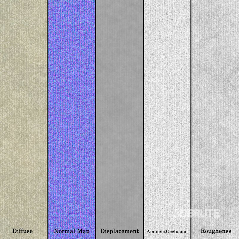 Ribbed Plaster 05 (Seamless) Image 7