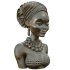 Polished Wood Bust 3D Model Stylized Female Figure - Thumbnail 3