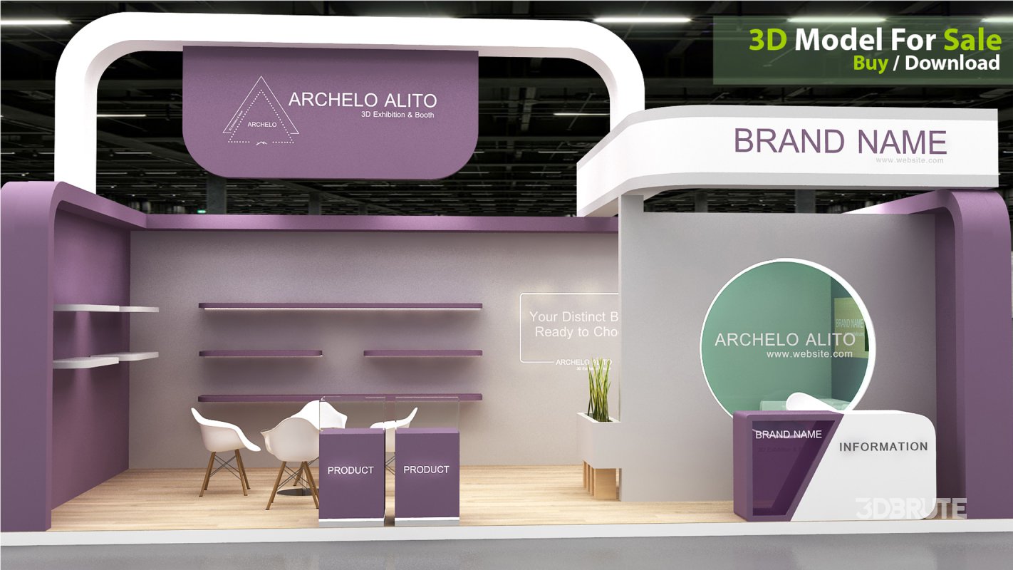 3D Stand Booth Model Image 1
