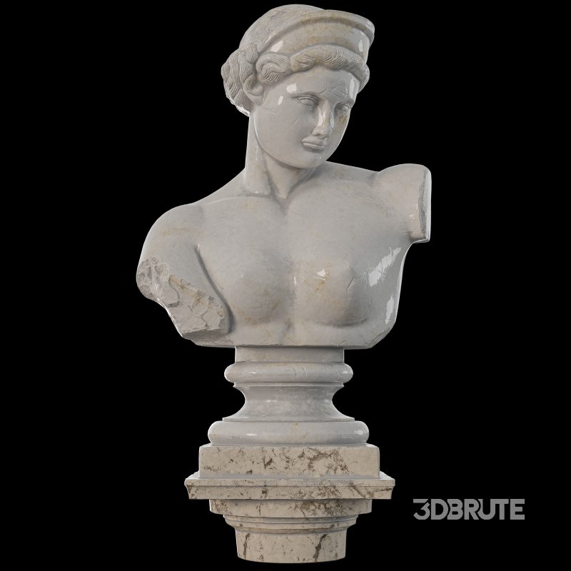 Ancient Broken hand Woman Statue Image 5