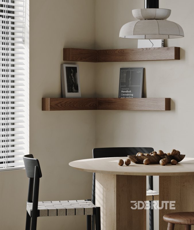 Modern living room and dining room interior scene Image 4