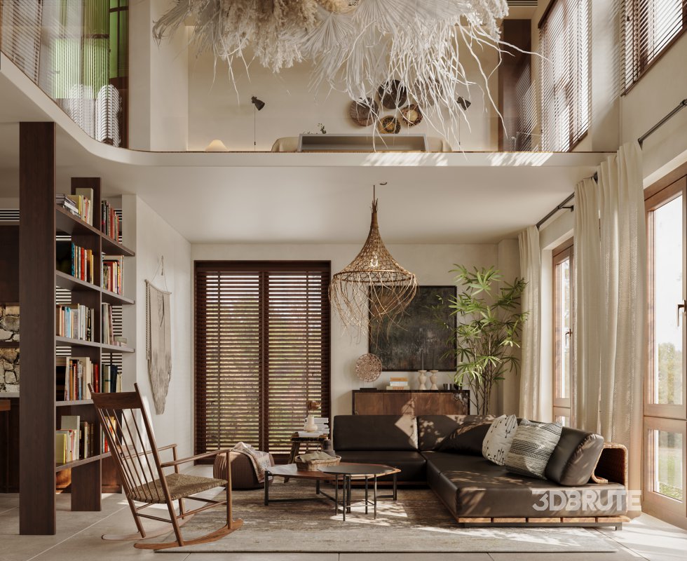 Wabi-sabi living room dining room bedroom Image 1