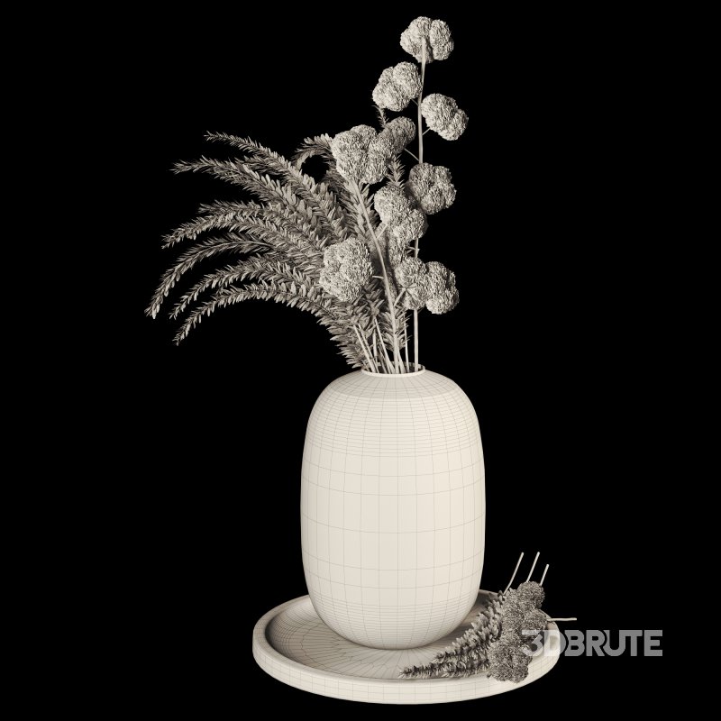 Minimal Pampas Bouquet in Glass Vase Image 4