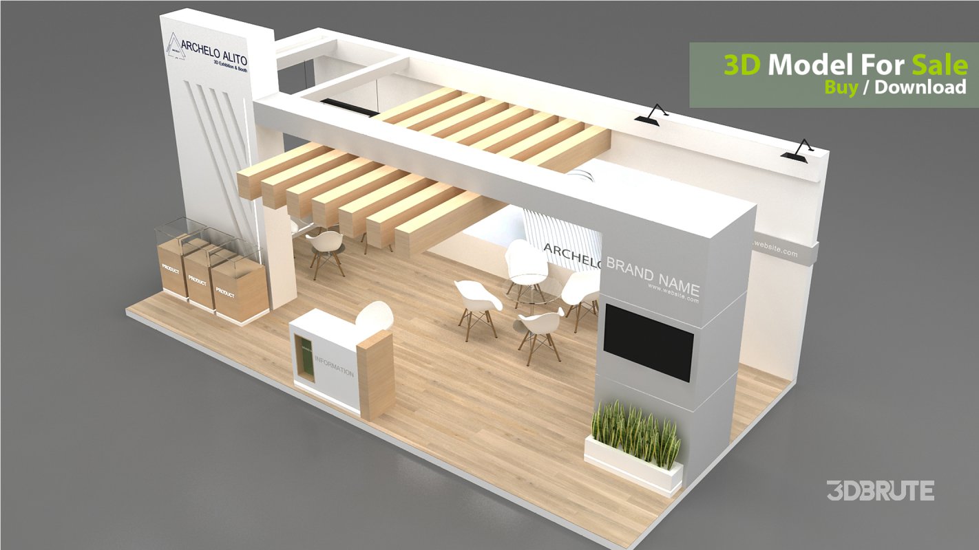 Exhibition Booth 3D Model Image 1