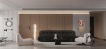 Modern living room and dining room interior scene - Thumbnail 1