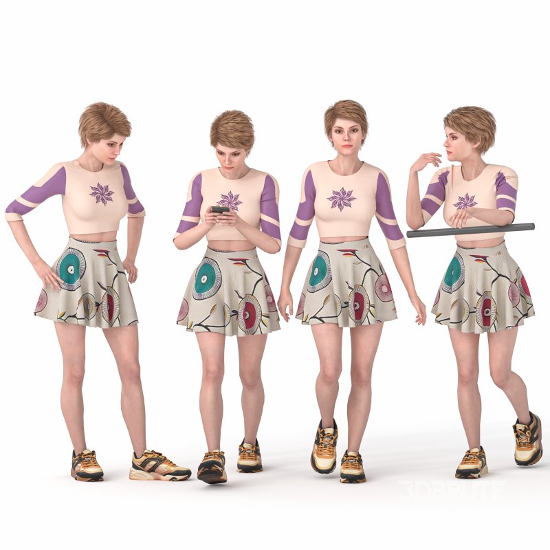 Casual Woman With Skirt Image 4