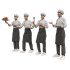 male chef in 4 poses - Thumbnail 1
