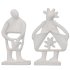 Stone Whimsical Couple Sculpture Set - Thumbnail 2