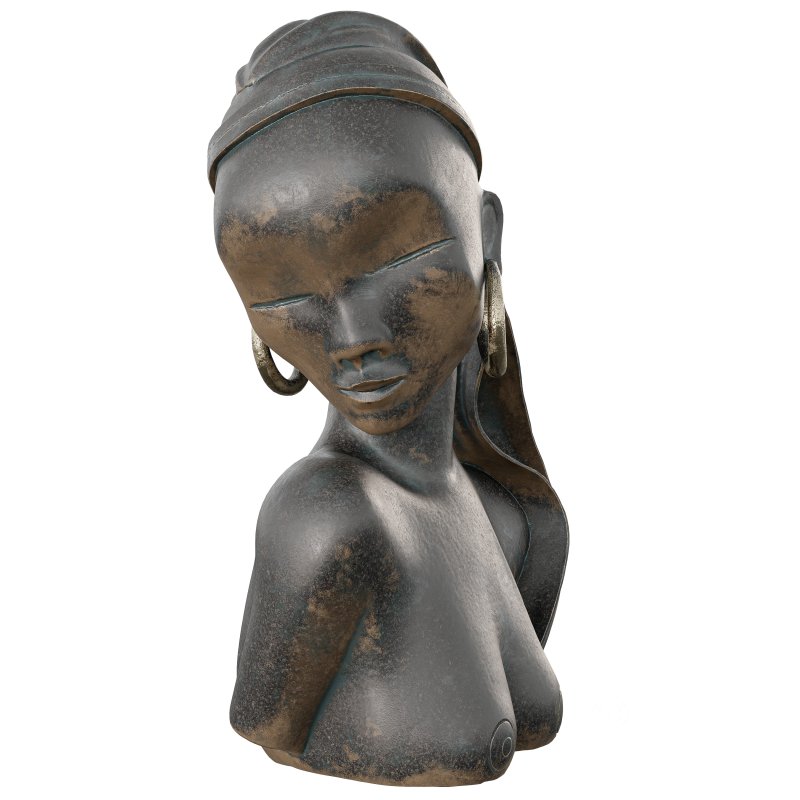 Old African Stone Sattue Image 2