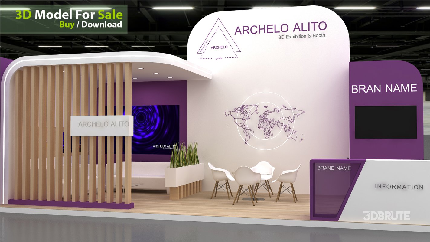 3D Exhibition Booth Model Image 1