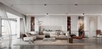 Modern living room and dining room interior scene - Thumbnail 2