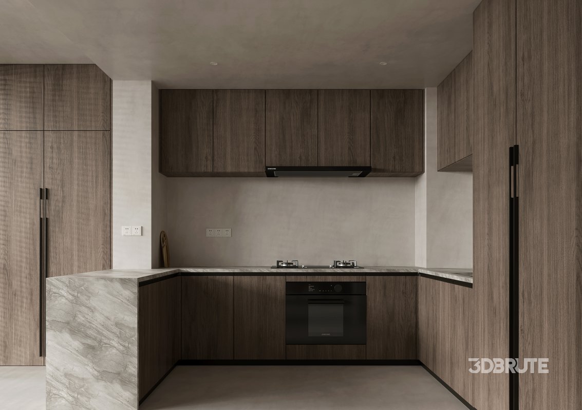 Modern living room and dining room interior scene Image 11