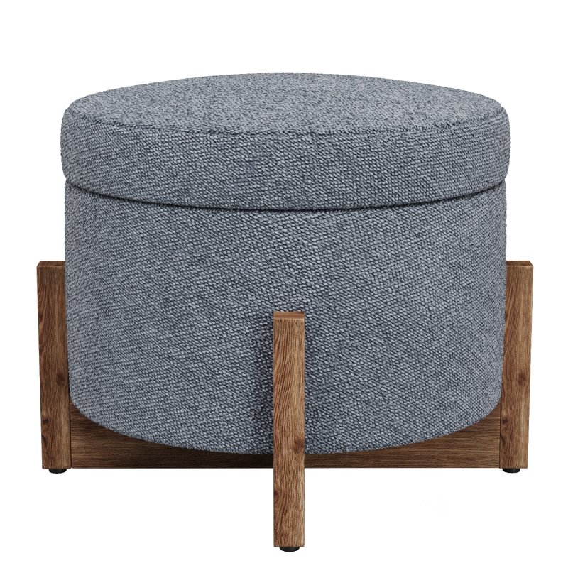 Round Storage Ottoman Image 6
