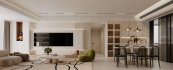 Modern living room and dining room interior scene - Thumbnail 1