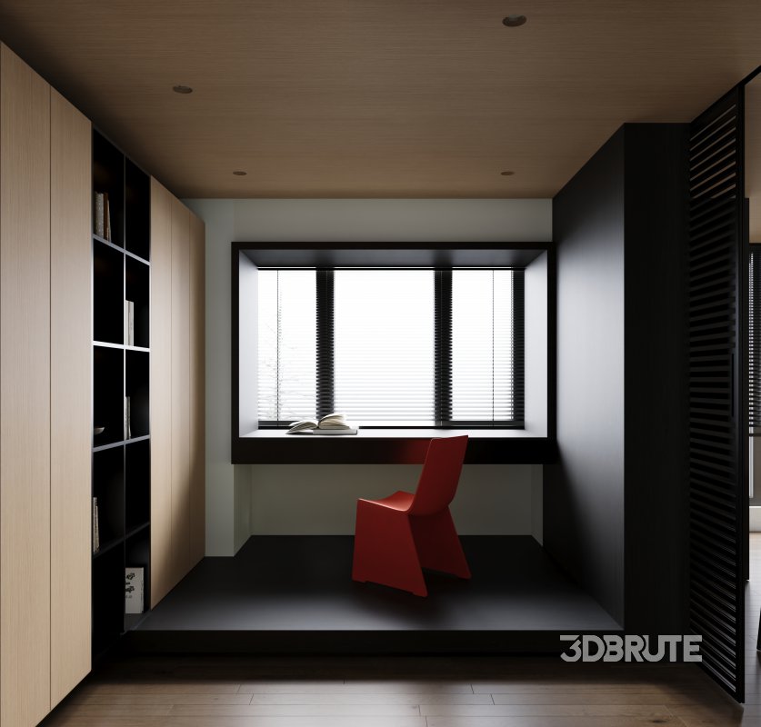 living room dining room office room Image 1