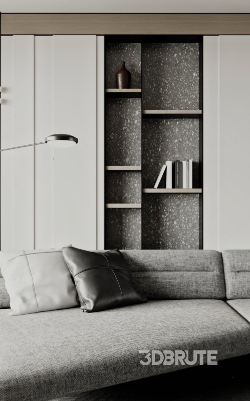 Modern living room and dining room interior scene Image 5