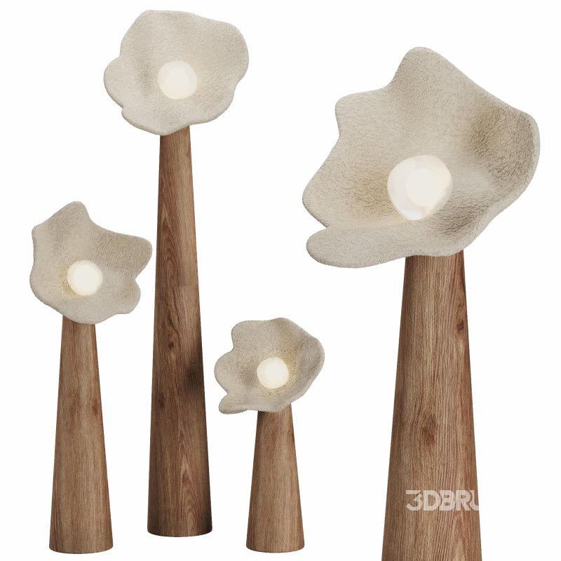 Plaster Petal Floor Lamp Image 1