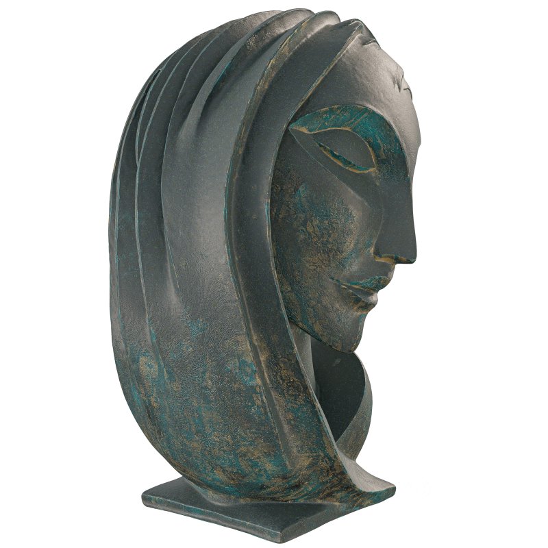 Antique Serene Meditation Figure Sculpture Image 2