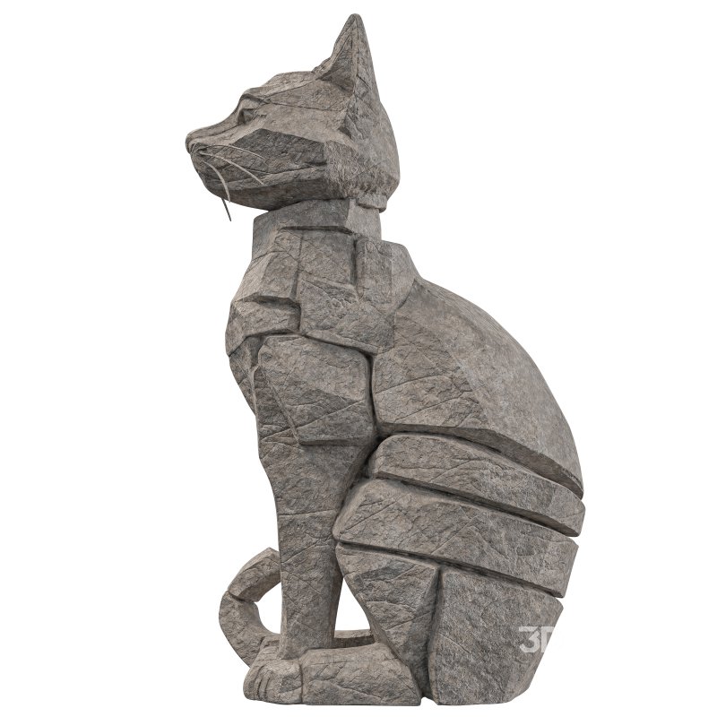 Rocky Cat Statue Image 3