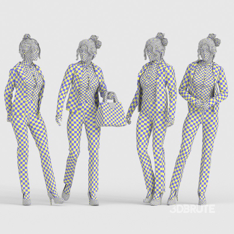 Casual Woman with Suit 04 Poses Image 4
