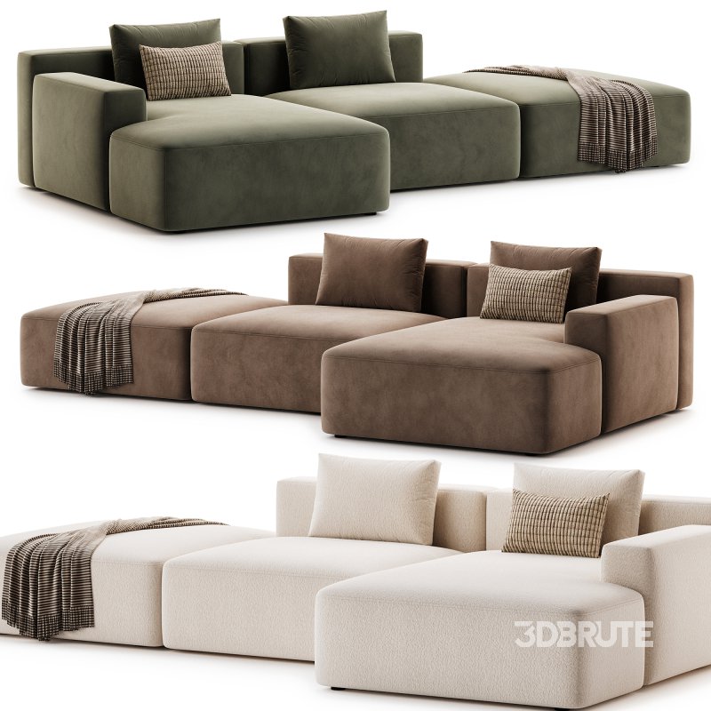 Marino Suedette Sectional Sofa Image 3