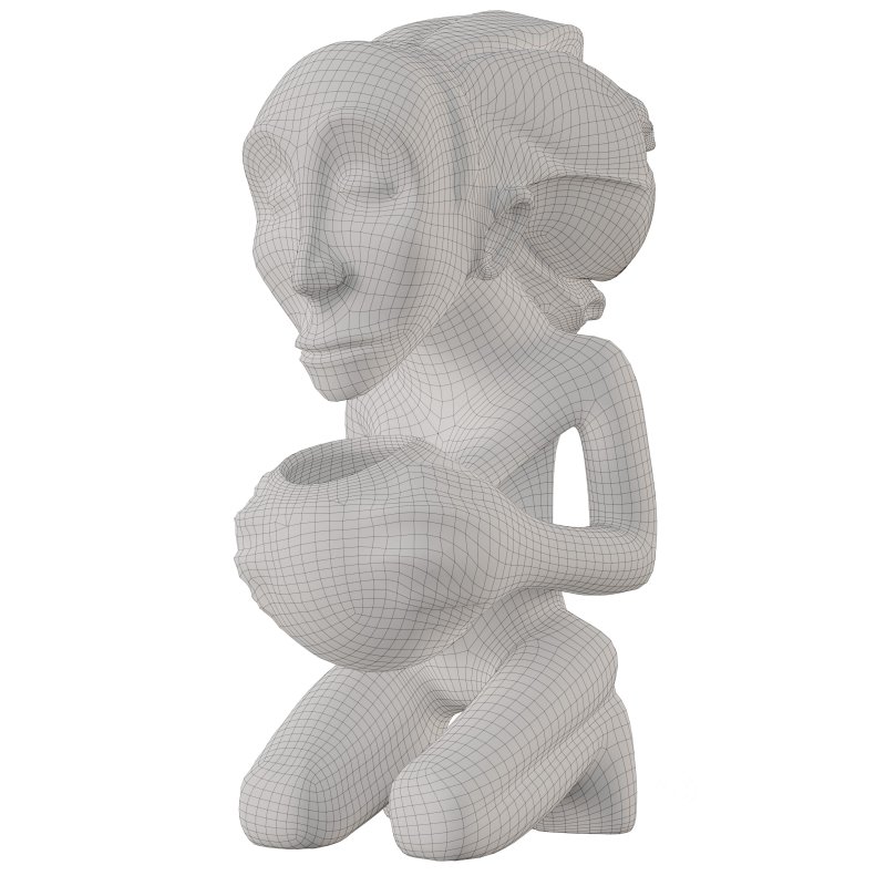 Traditional African Wood Sculpture Image 1