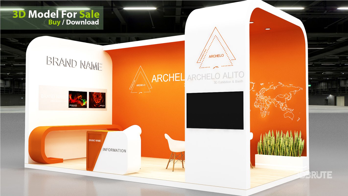 3D Exhibition Booth Model Image 3