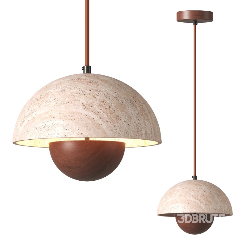 Bud Travertine Pendant Lamp Image 4
