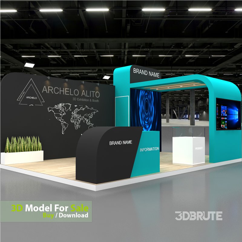 Exhibition Booth 3D Model Image 7