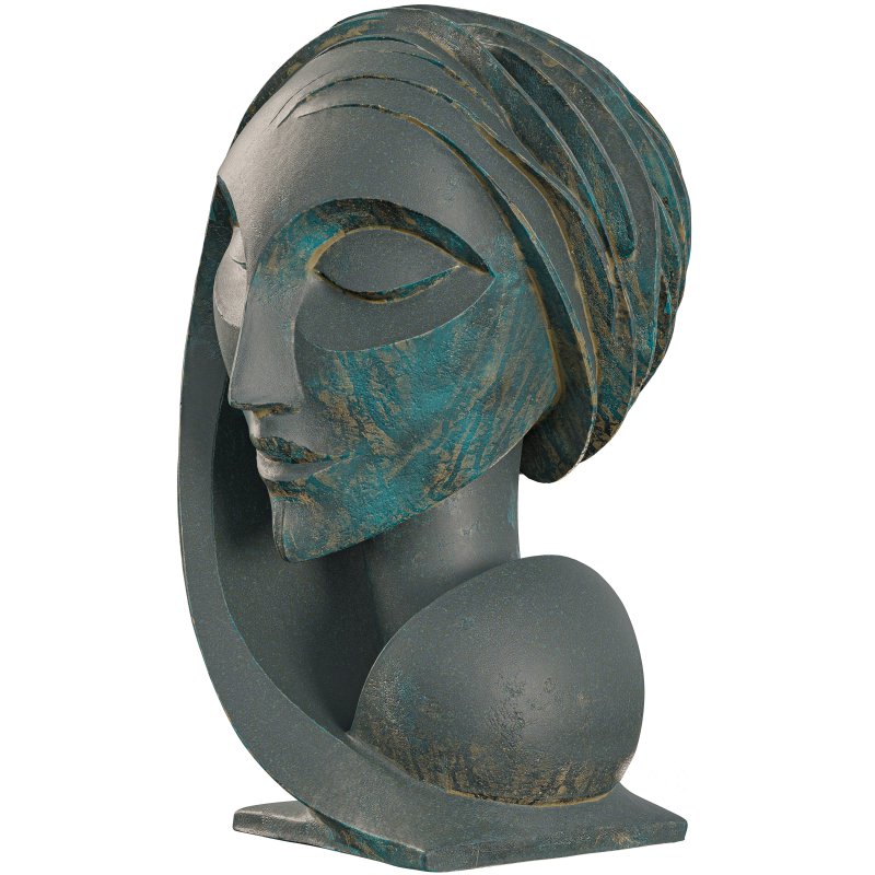 Antique Serene Meditation Figure Sculpture Image 5