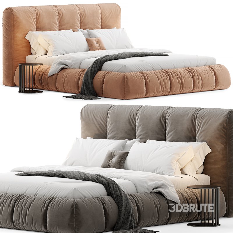 Almonzo Simple Modern Upholstered Bed Frame King By Casaspace Image 6