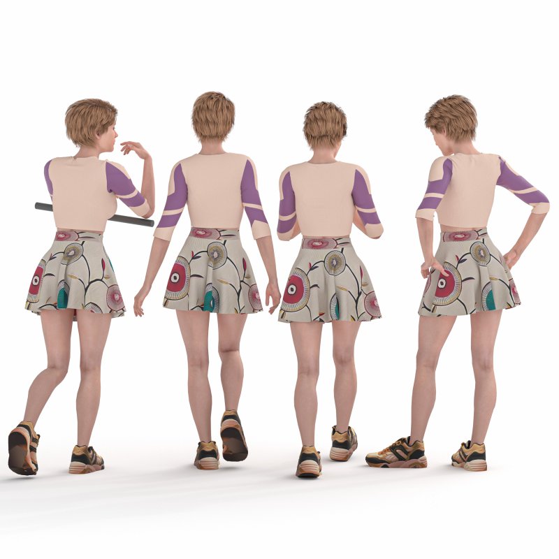 Casual Woman With Skirt Image 3