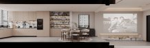 Modern living room and dining room interior scene - Thumbnail 4