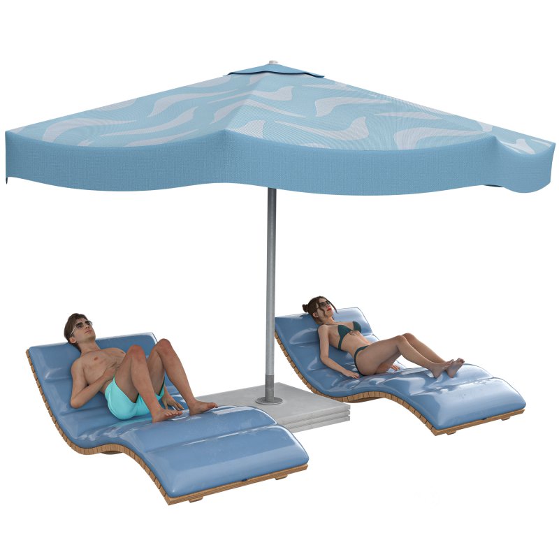 Sunbathing Lounge Duo Image 2