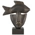 Surreal Fish Crown Face Sculpture - Thumbnail 4