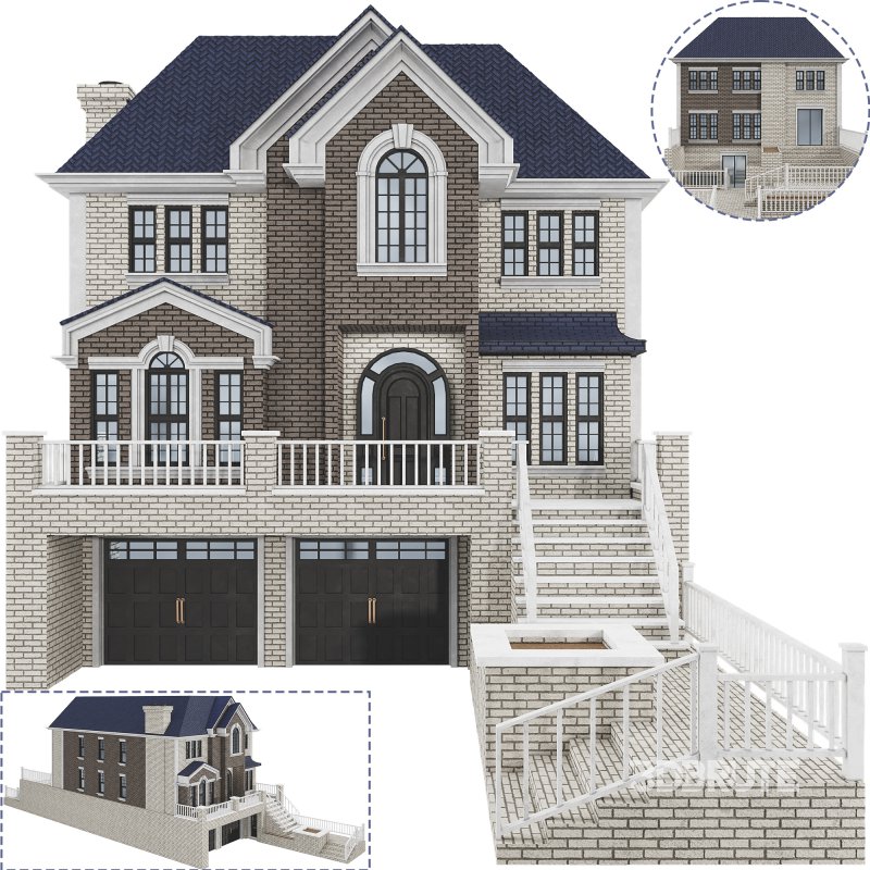 brick house with a pitched roof 01 Image 1