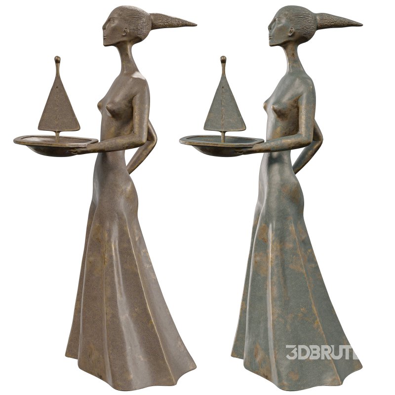 Balance of Life Abstract Female with Sailboat Image 4