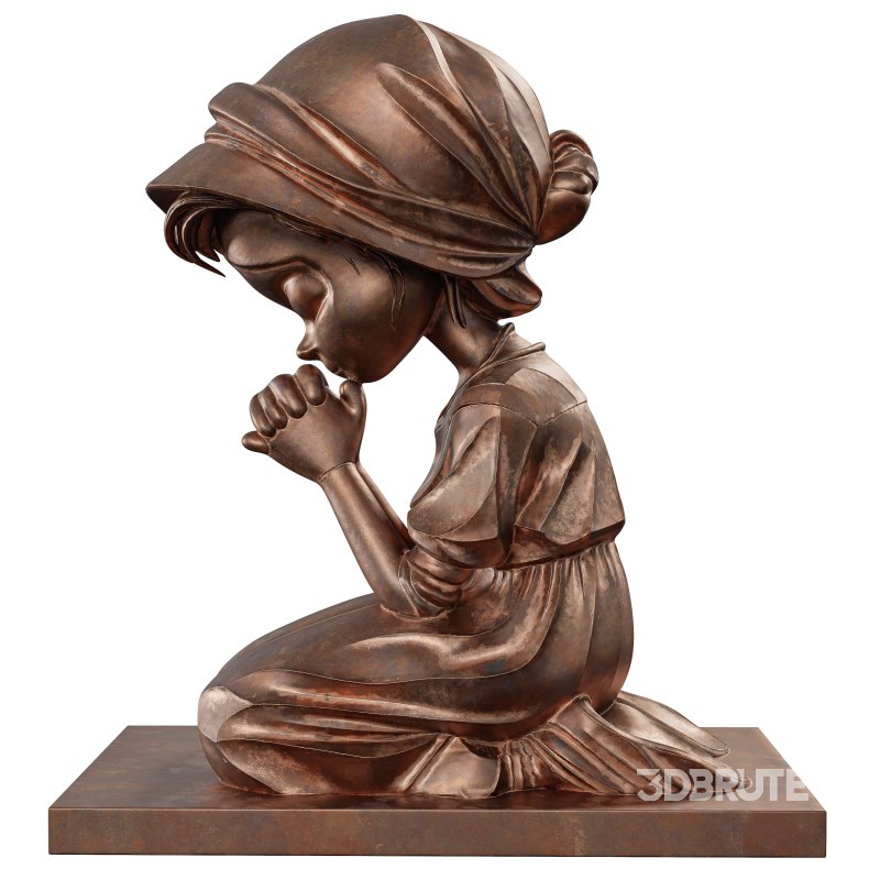 Prayer Girl Statue Image 5